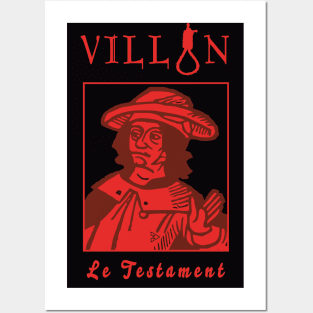 François Villon - Le Grand Testament (Red) Posters and Art